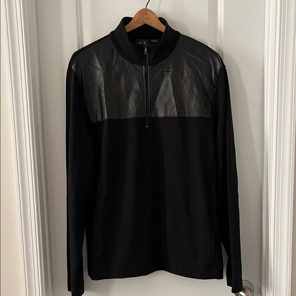 Armani Exchange Black Knit Pullover